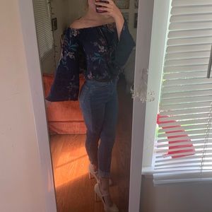 American rag off the shoulder blouse